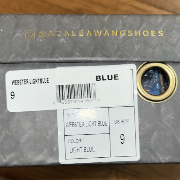 Azalea Wang Shoes Light Blue Webster Ankle Strap Heeled Sandal Women’s Size 9 - Picture 8 of 9